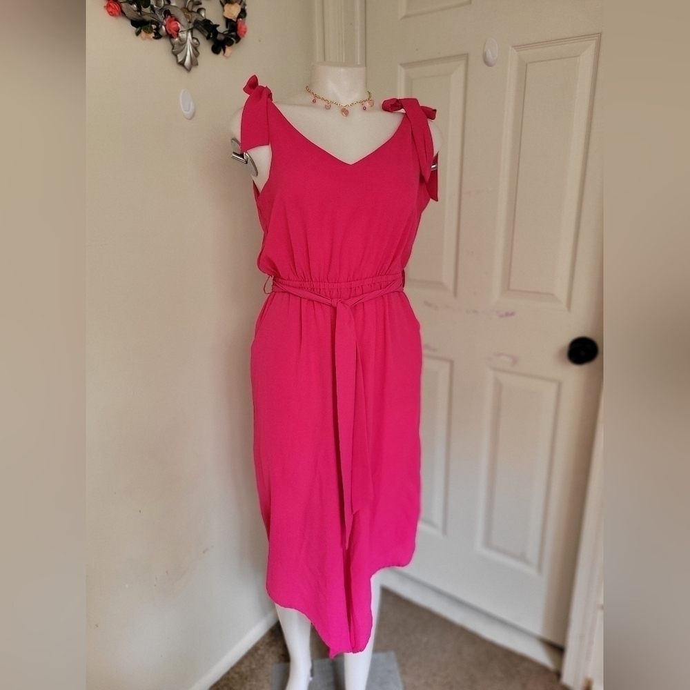 Elegant Pink Sleeveless Jumpsuit